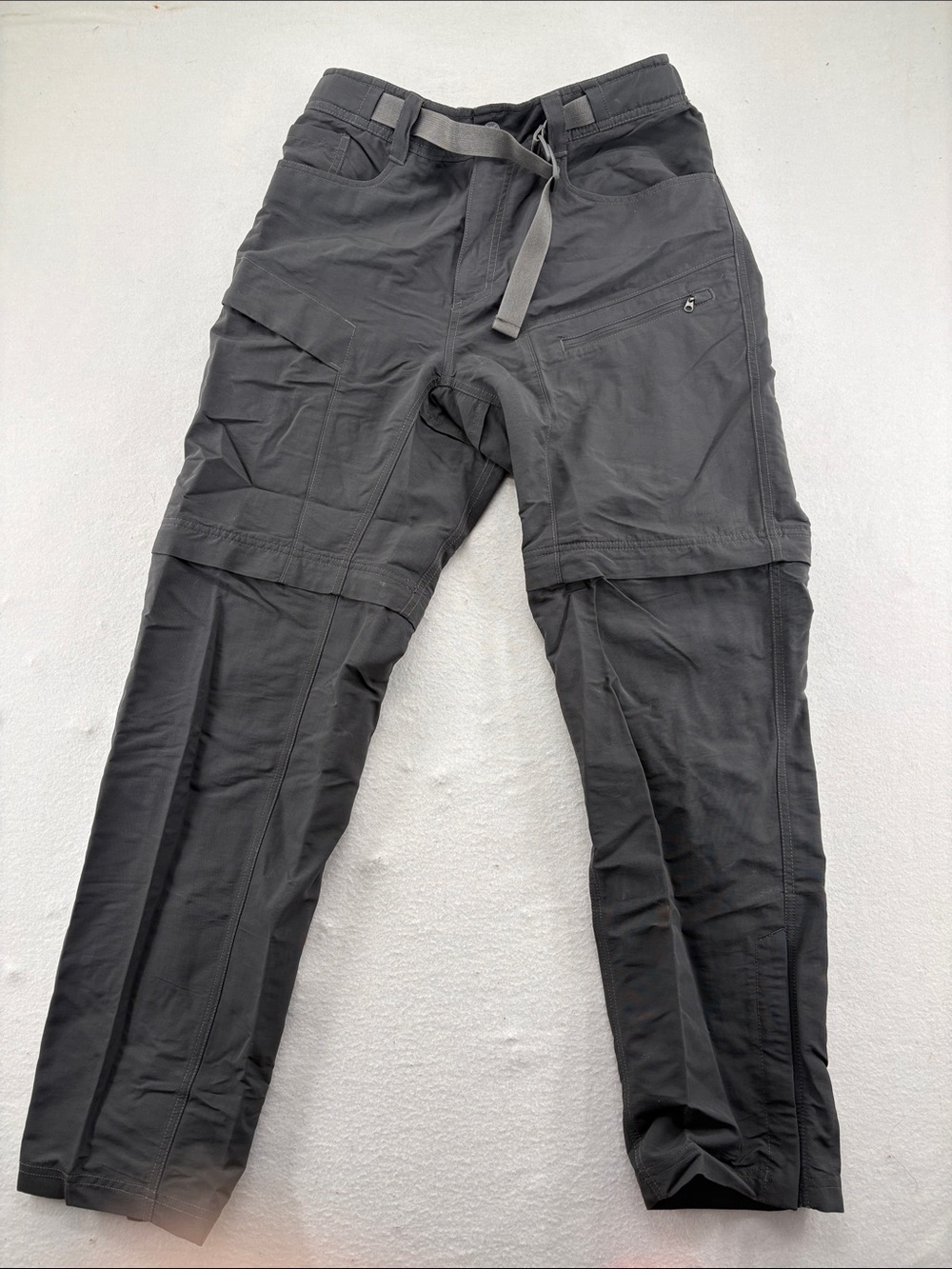 Men's North Face Convertible Utility Pants - Gray - Size Small